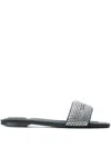 Alexander Wang Vy Crystal Embellished Slide Sandal In Blue