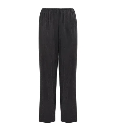 Alexander Wang Rhinestone Hotfix Slim Trousers In Grey