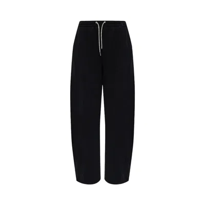 Pre-owned Alexander Wang Rhinestone-drawstring Track Pants 'black' | Women's Size Xs