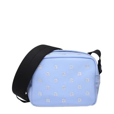Alexander Wang Rhinestone-embellished Fabric Crossbody Bag In Blue
