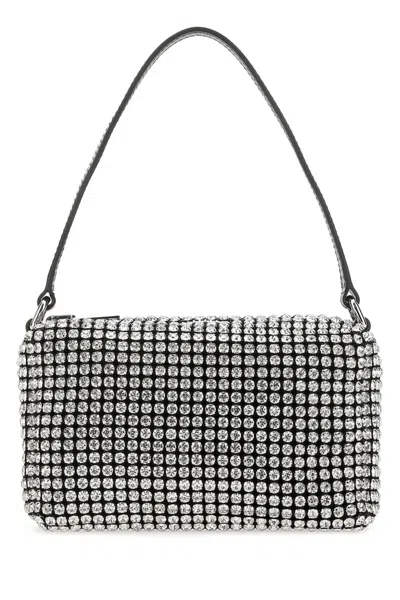 Alexander Wang Rhinestone-studded Shoulder Bag In Silver