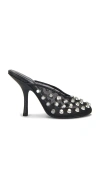 Alexander Wang Mesh Pointed Toe Mules With Studded Embellishments In 黑色
