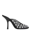 Alexander Wang Mesh Pointed Toe Mules With Studded Embellishments In Black