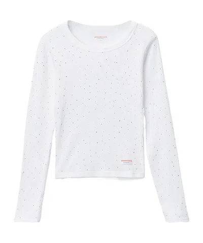 Alexander Wang Rib Long-sleeved T-shirt In White