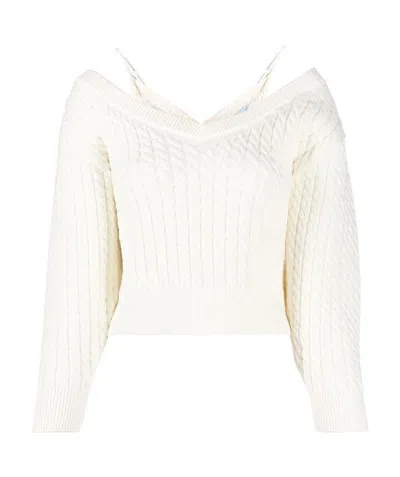 Alexander Wang Rib Sweater In White