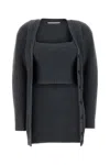 Alexander Wang Button Detailed Wool Blend Cardigan In Charcoal