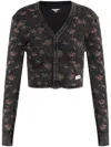 Alexander Wang Ribbed Cotton Cardigan In Black