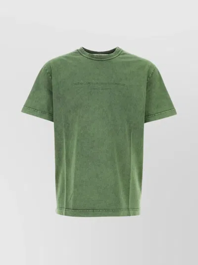 ALEXANDER WANG RIBBED CREW-NECK COTTON T-SHIRT WITH SHORT SLEEVES