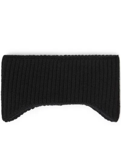 Alexander Wang Ribbed Earmuff Headband Accessories In Black