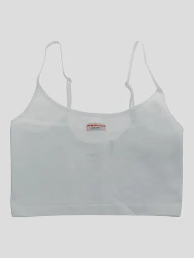 Alexander Wang Ribbed Knit Seamless Cami Tank Top In White