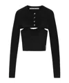 Alexander Wang Two Piece Cropped Set In Black