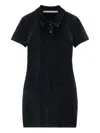 Alexander Wang Black Cotton-blend Chenille Minidress In Black