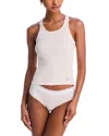 Alexander Wang Ribbed Racerback Tank Top In Pearl Pink