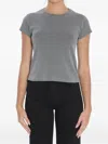 Alexander Wang Baby Tee With Hotfix Graphic In Gray