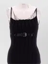 Alexander Wang Ribbed Tank Dress Contrast Trim In Black