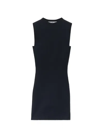 Alexander Wang Rib-knit Mini Dress In Black