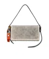 Alexander Wang Ricco Relic Distressed Leather Shoulder Bag In Gray