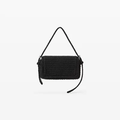 Alexander Wang Ricco Cozy Slim Flap Bag In Black
