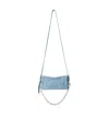 Alexander Wang Ricco Crushed Flap Bag Leather Slim In Blue