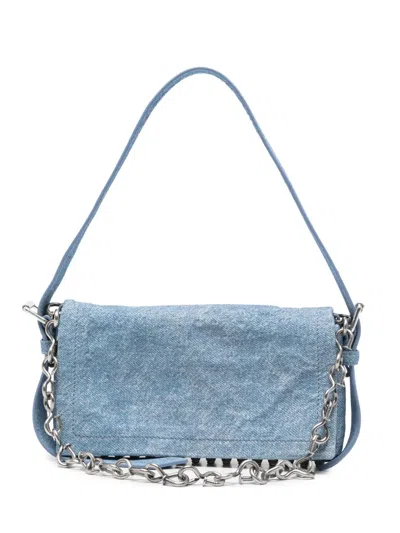 Pre-owned Alexander Wang Ricco Crushed Shoulder Bag In Blue