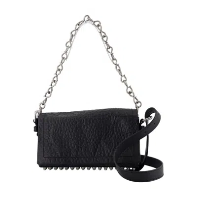Alexander Wang Ricco Crushed Slim Shoulder Bag In Black