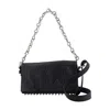 Alexander Wang Medium Ricco Crushed Leather Shoulder Bag In Black