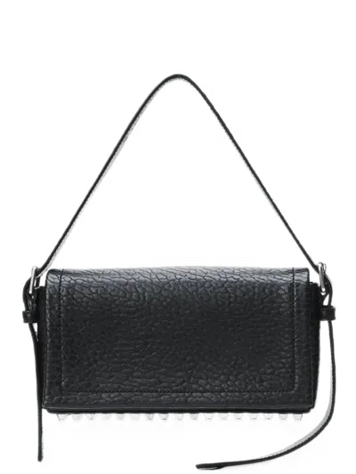 Alexander Wang Ricco Crystal-embellished Crochet Shoulder Bag In Purple