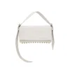 Alexander Wang Medium Ricco Bubble Grain Canvas Shoulder Bag In White