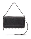 Alexander Wang Ricco Slim Leather Shoulder Bag In Black
