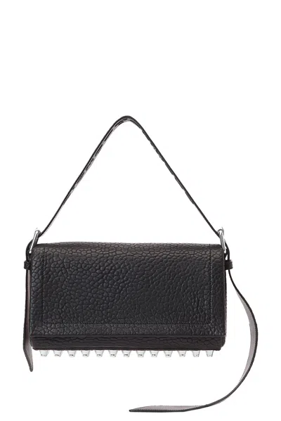 Alexander Wang Medium Ricco Leather Shoulder Bag In 001 Black