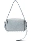 Alexander Wang Ricco Mini Studded Leather Crossbody Bag In Blau