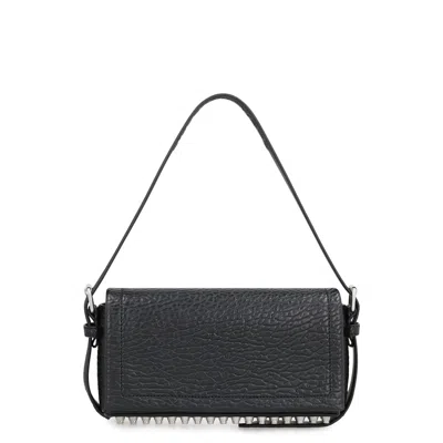 Alexander Wang Ricco Slim Leather Shoulder Bag In Black