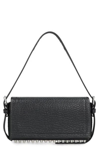 Alexander Wang Ricco Slim Leather Shoulder Bag In Black
