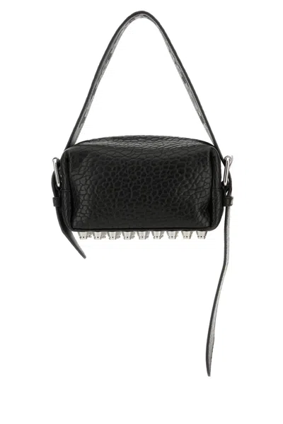 ALEXANDER WANG ALEXANDER WANG BLACK LEATHER SMALL RICCO SHOULDER BAG