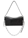 Alexander Wang Crushed Texture Slim Flap Bag With Contemporary Flair In Gold