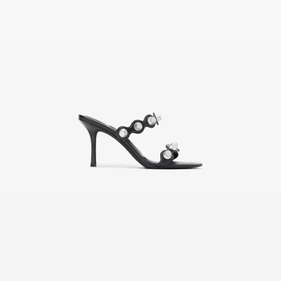 Alexander Wang Riot 85mm Lambskin Leather Sandal In Black