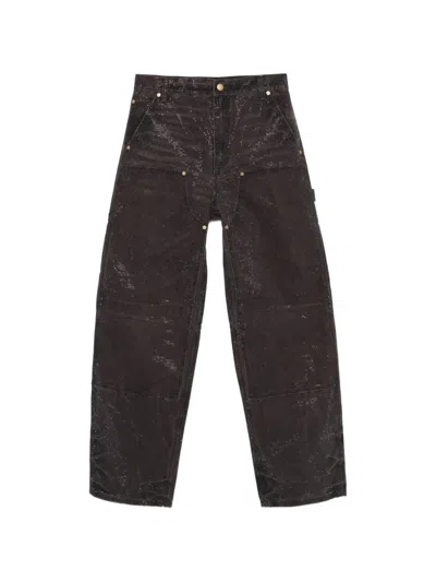 Alexander Wang Riveted Jeans In Brown