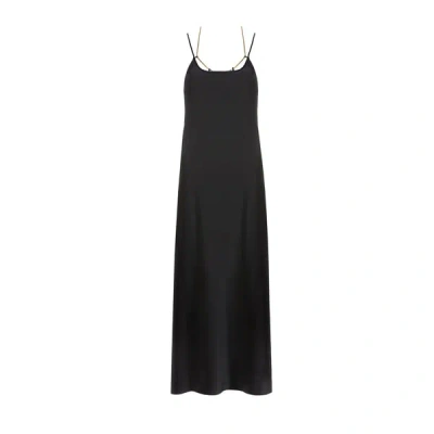 Alexander Wang Silk Satin Dress In Black