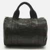 Alexander Wang Rocco Black Leather Satchel In Black