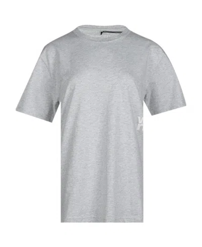 Alexander Wang Round Collar Pullover T-shirt In Gray