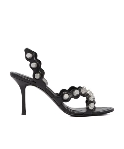 Alexander Wang Round-headed High-heeled Sandals In Black