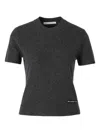 Alexander Wang Round Neck Short-sleeve T-shirt In Black