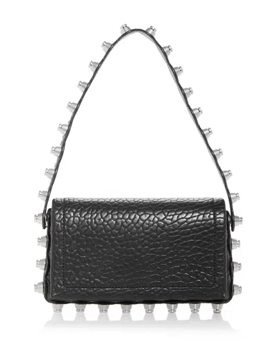 Alexander Wang Roz Leather Wallet Crossbody Bag In Black