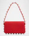 Alexander Wang Roz Scallop Stud Leather Crossbody Bag In Fiery Red