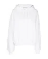 Alexander Wang Terry Hoodie Avec Logo Peinture Gonflée In White