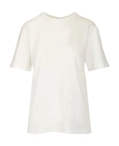 Alexander Wang Rubberised-logo Cotton T-shirt In White