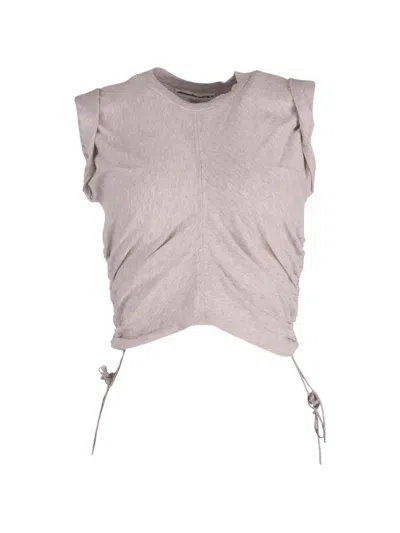 Pre-owned Alexander Wang Ruched-detail Top In Gray