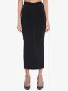 Alexander Wang Ruched Long Skirt In Black