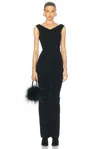 Alexander Wang Ruched Maxi Dress In Black
