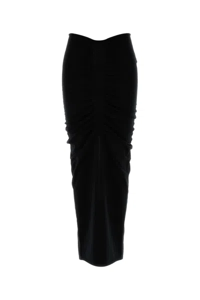 ALEXANDER WANG ALEXANDER WANG BLACK STRETCH CUPRO BLEND SKIRT